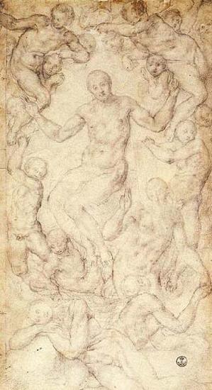 Pontormo, Jacopo Christ the Judge with the Creation of Eve France oil painting art